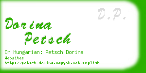 dorina petsch business card